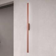 LED wandlamp Demi L, baksteenrood, aluminium, hoogte 144 cm, IP54