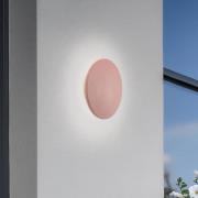 LED wandlamp Aria M, baksteenrood, aluminium, Ø 18 cm