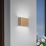 LED wandlamp Semi M, aluminium, goud, lengte 17,5 cm