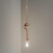 Hanglamp AYD, beige, kabel, hoogte 70 cm, E27, handgemaakt