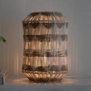 Tafellamp Ano, hoogte 35 cm, textiel, beige/bruin