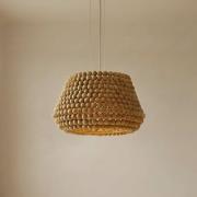 Lucande hanglamp Melori, hout, naturelkleurig, Ø 51 cm, E27