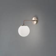 Wandlamp Viran, antiek goud, glas, hoogte 25 cm, E14