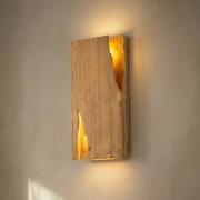 Lucande wandlamp Tarry, hout, breedte 45 cm, 2 x E14