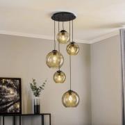 Hanglamp Vetro van glas, 5-lamps