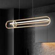 LED hanglamp DENMARK, goud geborsteld, lengte 107 cm, metaal