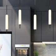 LED hanglamp CUMBERLAND, zwart, Ø 13 cm, metaal/glas