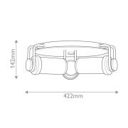 Plafondlamp WYNWOOD, brons, Ø 42 cm, 3-lamps, metaal/glas