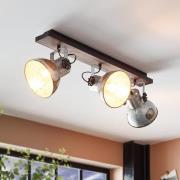 Plafondlamp Barnstaple in industrielook 3-lamps