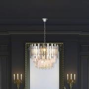 Hanglamp Aspen metaal chroomkleurig glaskristallen hoogte 30 cm