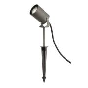 Prikspot Spiky, Ø 6 cm, grijs, draaibaar, IP65, GU10