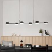 Clavellina LED hanglamp, zwart, 6-lamps