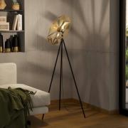 Vloerlamp Castanuelo, zwart/goud