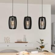 Bajazzara hanglamp, drie kooikappen, zwart