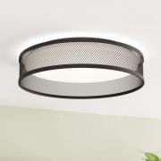 LED plafondlamp Luppineria gevlochten staal, zwart