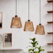 Lavister hanglamp, zwart/naturel, 3-lamps, papier