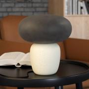 Cahuama tafellamp, zwart/wit, keramiek