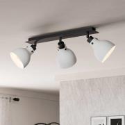 Matlock plafondspot, lengte 74 cm, grijs/zwart, 3-lamps.