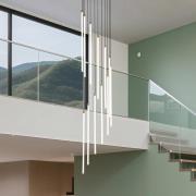 LED hanglamp Flare, messingkleurig, Ø 35 cm, CCT, 12-lamps.