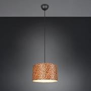 Hanglamp Pardina, bruin gevlekt/zwart, Ø 40 cm, metaal