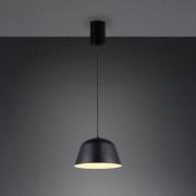 Hanglamp Tova, matzwart, Ø 30 cm, metaal, E27
