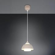Hanglamp Tilos, beige, Ø 23 cm, metaal/glas, E27