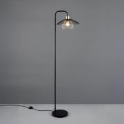 Vloerlamp Lauris, matzwart, hoogte 155 cm, metaal, E27