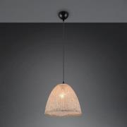 Hanglamp Kibito, crème, Ø 32 cm, textiel, E27