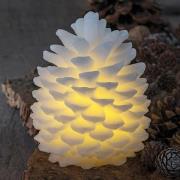 Clara LED kaars in kegelvorm, hoogte 14 cm