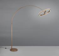 LED vloerlamp Amador, koffiebruin, hoogte 205 cm metaal