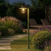 Lindby tuinpadverlichting Eloretta, groen, 110 cm, staal, IP44, E27