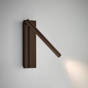 Bover LED wandlamp Arid A/02 bruin, aluminium, 2.700 K