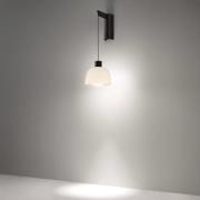 Bover LED wandlamp Drep A/01, opaalwit, glas, 2.700 K
