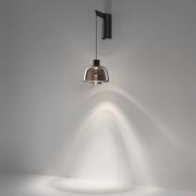 Bover LED wandlamp Drep A/01, rookgrijs, glas, 2.700 K