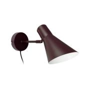 Dyberg Larsen wandlamp DL12, bruin, kabel, E27, metaal