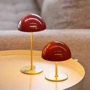 Dyberg Larsen LED-batterijtafel lamp Along, rood, set van 2