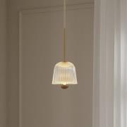 Nuura LED hanglamp Asteea 1, Ø 12 cm, messingkleurig/helder