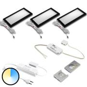 Onderbouwlamp Dynamic LED Sky 3 per set zwart