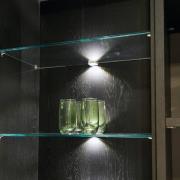 LED-glasclip, grijs, kunststof, omhoog/omlaag, stekker