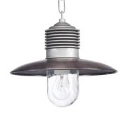 Stoere buiten hanglamp Klaus aluminium/koper