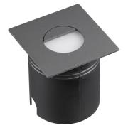 Aspen LED inbouwlamp, diffuser, hoekig, grijs