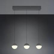 LED hanglamp Senta, antraciet, lengte 62 cm, 3.000 K 3-lamps.