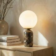 Lindby tafellamp Lennes x Eva Söllner, bruin, marmer, Ø20cm