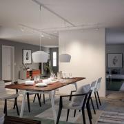 URail eindvoeding, signaalwit max. 1000 W, incl. eindkap