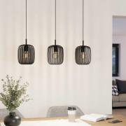 Hanglamp Romazzina, 3-lamps, zwart