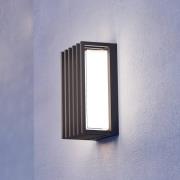 LED buiten wandlamp Genovese, zwart, hoogte 24 cm, metaal