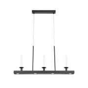 LED hanglamp Dining, zwart, lengte 82 cm, ijzer, dimbaar.