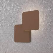 LED buiten wandlamp Pedersano, roestkleurig, lengte 14 cm, metaal