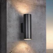 LED wandlamp Riga, antraciet, hoogte 20 cm, metaal, 2-lamps.