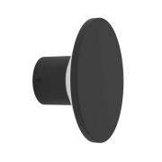 LED buiten wandlamp Rigosa, zwart, Ø 10 cm, metaal